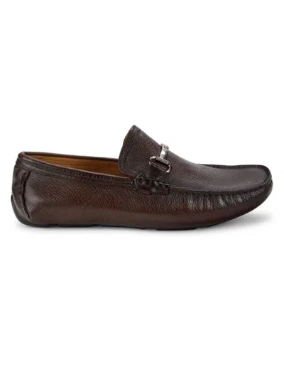 Saks Fifth Avenue Men's Leather Bit Driving Loafers In Cafe