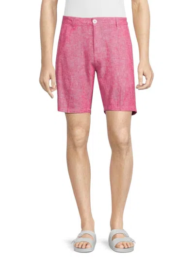 Saks Fifth Avenue Men's Linen Blend Bermuda Shorts In Magenta