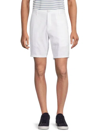 Saks Fifth Avenue Men's Linen Blend Bermuda Shorts In White