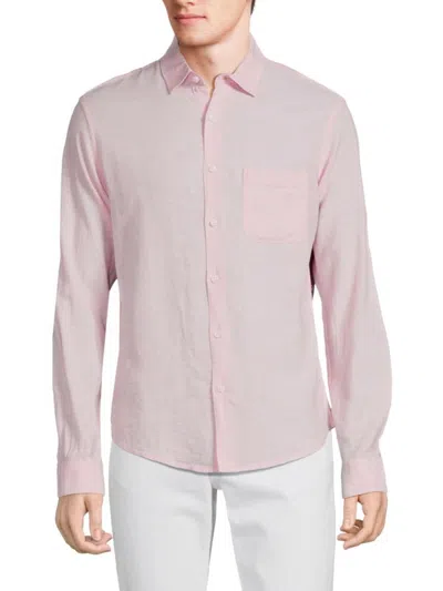 Saks Fifth Avenue Men's Linen Blend Button Down Shirt In Pink