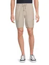 Saks Fifth Avenue Men's Linen-blend Cargo Drawstring Shorts In Acorn