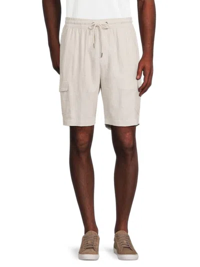 Saks Fifth Avenue Men's Linen Blend Cargo Shorts In Acorn