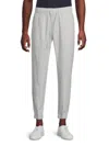 Saks Fifth Avenue Men's Linen Blend Drawstring Jogger Pants In Wolf Grey
