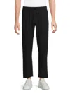 Saks Fifth Avenue Men's Linen Blend Drawstring Pants In Black