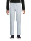 Saks Fifth Avenue Men's Linen Blend Drawstring Pants In Sky Blue