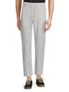 Saks Fifth Avenue Men's Linen Blend Drawstring Pants In Wolf Grey
