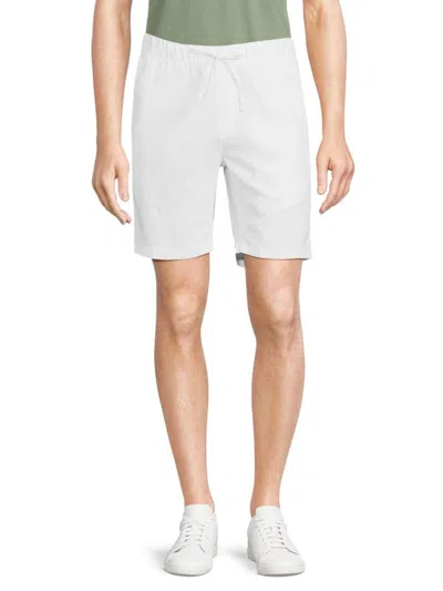 Saks Fifth Avenue Men's Linen Blend Drawstring Shorts In White