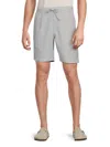 Saks Fifth Avenue Men's Linen Blend Drawstring Shorts In Wolf Gray
