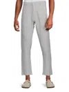 Saks Fifth Avenue Men's Linen-blend Flat Front Pants In Wolf Gray