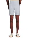 Saks Fifth Avenue Men's Linen Blend Flat Front Shorts In Sky Blue