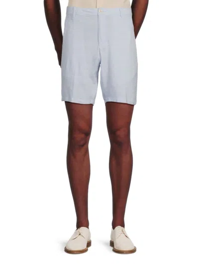 Saks Fifth Avenue Men's Linen Blend Flat Front Shorts In Spice