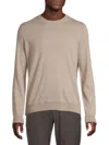 Saks Fifth Avenue Men's Merino Wool-blend Crewneck Sweater In Brown