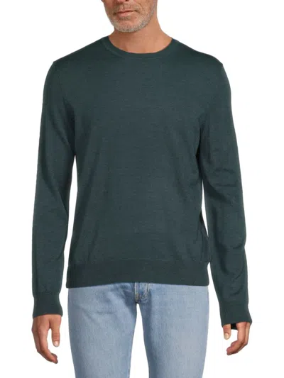 Saks Fifth Avenue Men's Merino Wool-blend Crewneck Sweater In Gray