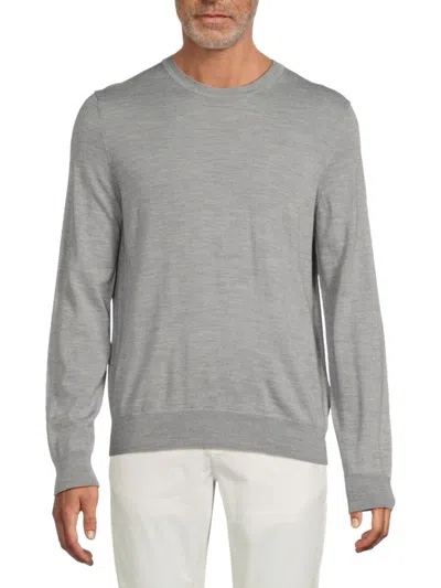 Saks Fifth Avenue Men's Merino Wool-blend Crewneck Sweater In Gray