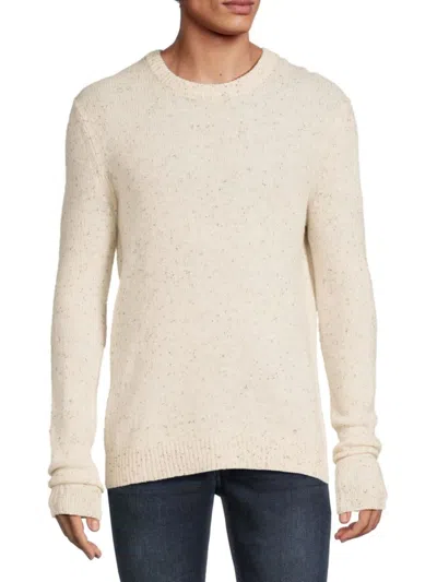Saks Fifth Avenue Men's Merino Wool Blend Donegal Crewneck Sweater In Birch