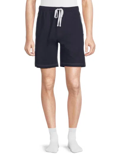 Saks Fifth Avenue Men's Micro Grid Drawstring Shorts In Navy