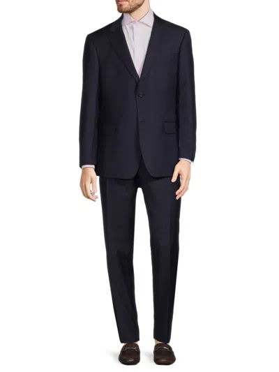 Saks Fifth Avenue Men's Modern Fit Wool Blend Suit In Navy