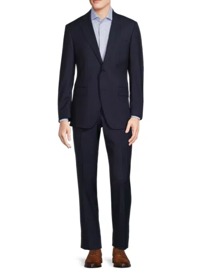Saks Fifth Avenue Men's Modern Fit Wool Blend Suit In Navy