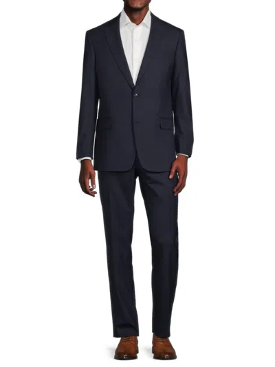 Saks Fifth Avenue Men's Modern Fit Wool Blend Suit In Blue