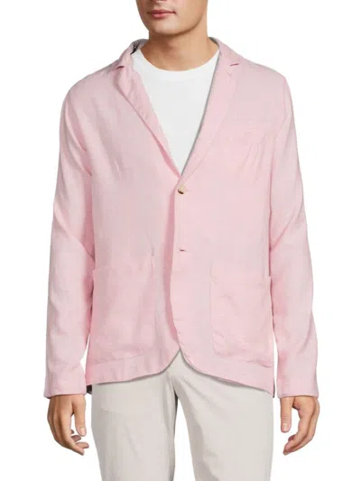 Saks Fifth Avenue Men's Notch Lapel Linen Blend Sportcoat In Pink