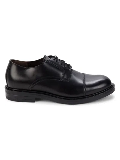 Saks Fifth Avenue Men's Peterson Cap Toe Derby Shoes In Black