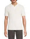 Saks Fifth Avenue Men's Piqué Knit Polo Shirt In White
