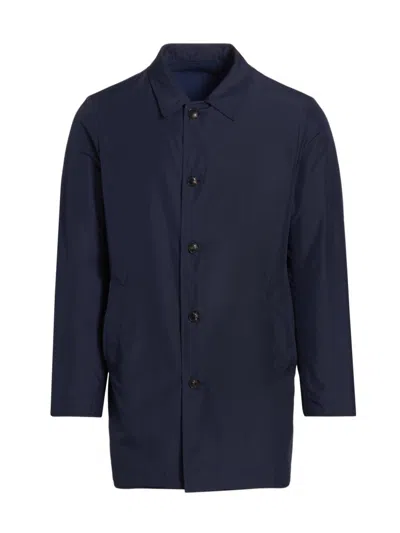 Saks Fifth Avenue Men's Reversible Seersucker Coat In Blue