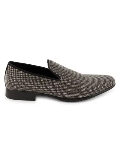 Saks Fifth Avenue Men's Reynold Studded Loafers In Black Rhinestone
