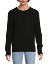 Saks Fifth Avenue Men's Rib-knit Cashmere Sweater In Black