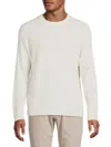 Saks Fifth Avenue Men's Ribbed 100% Cashmere Classic-fit Sweater In White