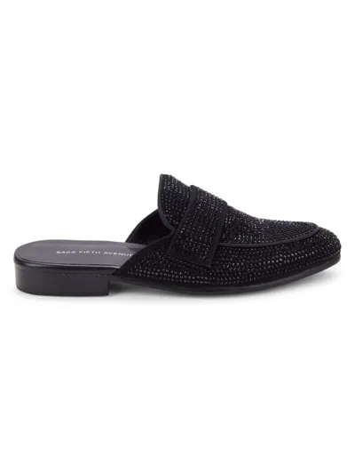 Saks Fifth Avenue Men's Roderick Studded Mules In Black