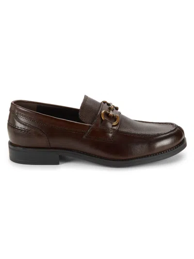Saks Fifth Avenue Men's Ross Leather Bit Loafers In Brown