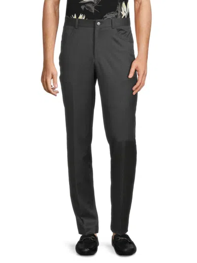 Saks Fifth Avenue Men's Sage Modern Fit Wool Blend Pants In Grey