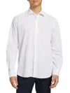 Saks Fifth Avenue Men's Collection Geometric Button-front Shirt In White
