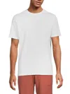 Saks Fifth Avenue Men's Short-sleeve Tri-blend Crewneck T-shirt In White