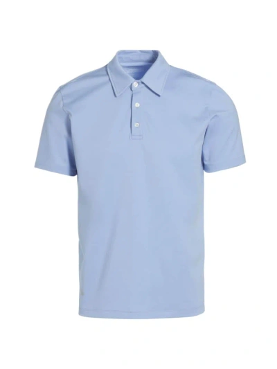 Saks Fifth Avenue Men's Slim-fit Active Polo Shirt In Hydrangea