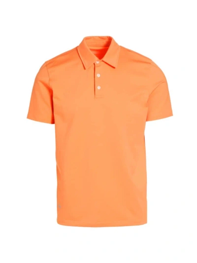 Saks Fifth Avenue Men's Slim-fit Active Polo Shirt In Tangerine