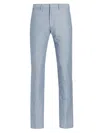 SAKS FIFTH AVENUE MEN'S SLIM-FIT CHAMBRAY TROUSERS