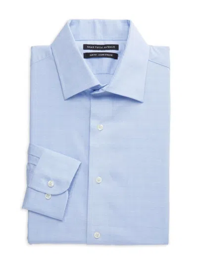 Saks Fifth Avenue Men's Slim Fit Check Dress Shirt In Blue