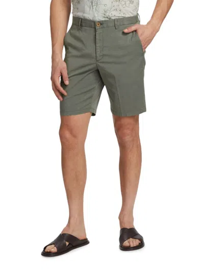 Saks Fifth Avenue Men's Slim Fit Cotton Blend Chino Shorts In Gunmetal