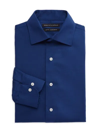 Saks Fifth Avenue Men's Slim Fit Dress Shirt In Estate Blue