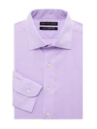 Saks Fifth Avenue Men's Slim Fit Dress Shirt In Purple