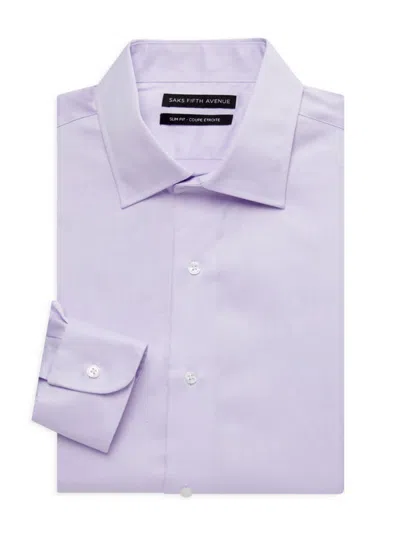 Saks Fifth Avenue Men's Slim Fit Dress Shirt In Purple