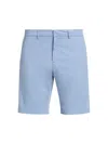 Saks Fifth Avenue Men's Slim-fit Garment-dyed Cotton-blend Chino Shorts In Hydrangea