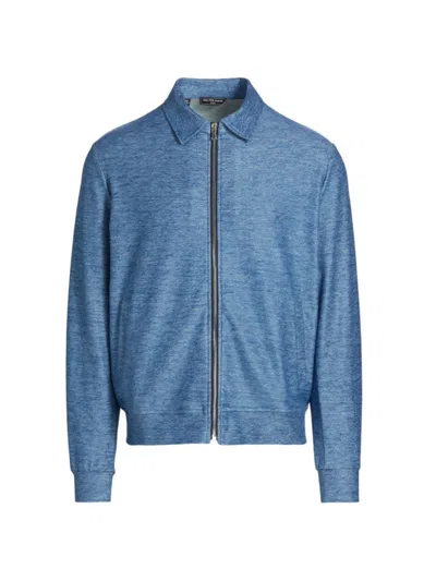 Saks Fifth Avenue Men's Slim-fit Herrington Cotton & Linen-blend Jacket In Hydrangea