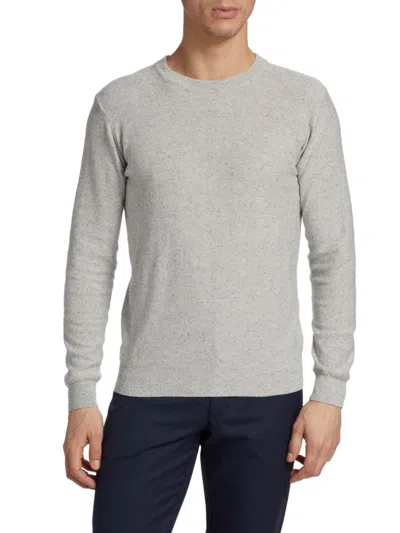 Saks Fifth Avenue Men's Slim Fit Nep Crewneck Sweater In Gull