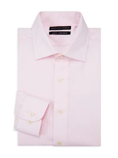 Saks Fifth Avenue Men's Slim Fit Solid Dress Shirt In Pink