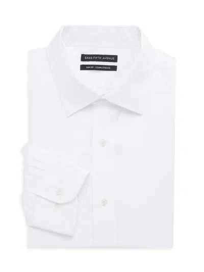 Saks Fifth Avenue Men's Slim Fit Solid Dress Shirt In White