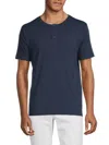 Saks Fifth Avenue Men's Slubbed Henley In Navy