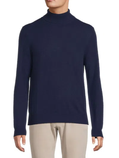 Saks Fifth Avenue Men's Solid 100% Cashmere Sweater In Blue